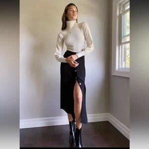 Wilfred Amelie A line flowy midi skirt button up Baby pink Size 0